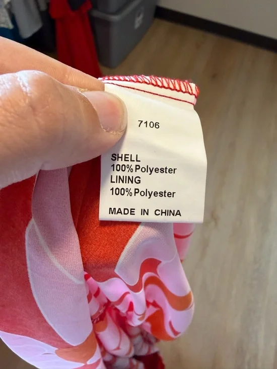 Pink Floral Tie-Front Maxi  Dress women’s large - Picture 6 of 7